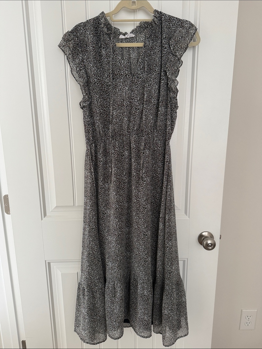 Steve Madden Black and White Speckled Midi Dress